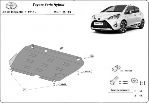 Motor en Versnellingsbak Beschermplaat voor Toyota Yaris XP150