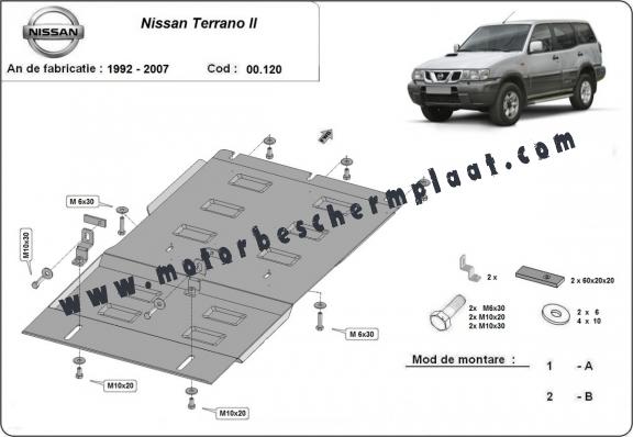 Versnellingsbak Beschermplaat voor Nissan Terrano II 