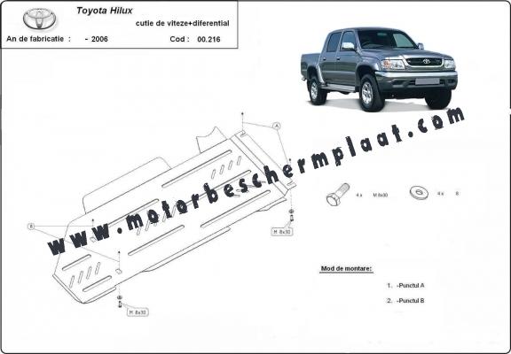 Versnellingsbak en Differentieel Beschermplaat voor Toyota Hilux