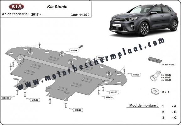 Motor en Versnellingsbak Beschermplaat voor Kia Stonic