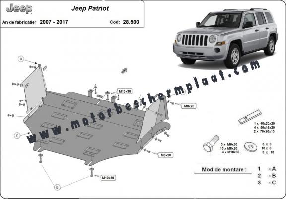 Motor Beschermplaat voor Jeep Patriot