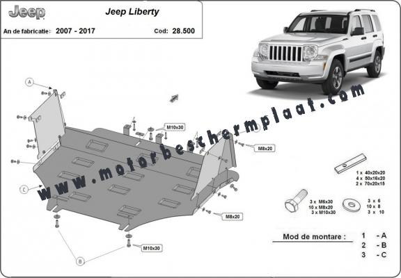 Motor Beschermplaat voor Jeep Liberty