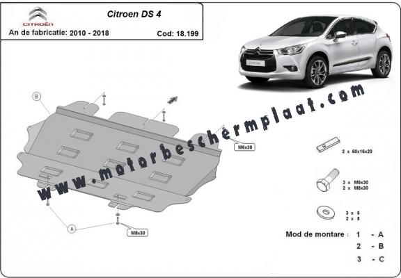 Motor en Versnellingsbak Beschermplaat voor Citroen DS4