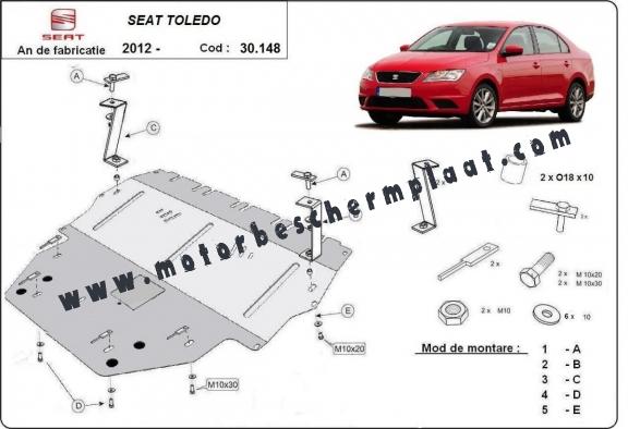 Motor en Versnellingsbak Beschermplaat voor Seat Toledo 4