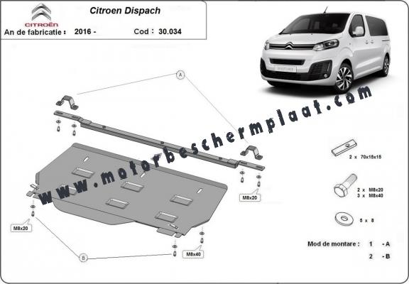 Motor Beschermplaat voor Citroen Dispatch MPV