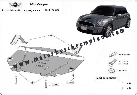 Motor en Versnellingsbak Beschermplaat voor Mini Cooper R56