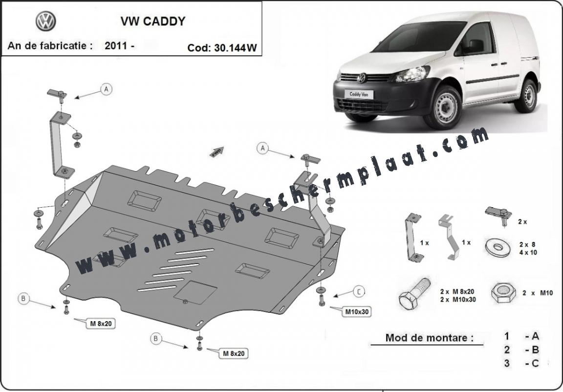 en Versnellingsbak Beschermplaat voor VW Caddy WEBASTO