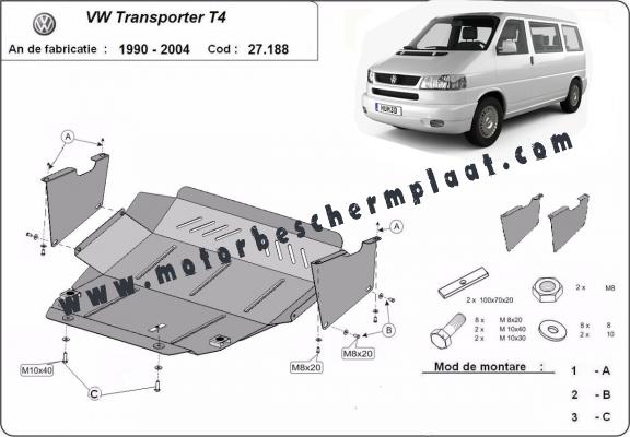 Motor en Versnellingsbak Beschermplaat voor Transporter T4 Caravelle
