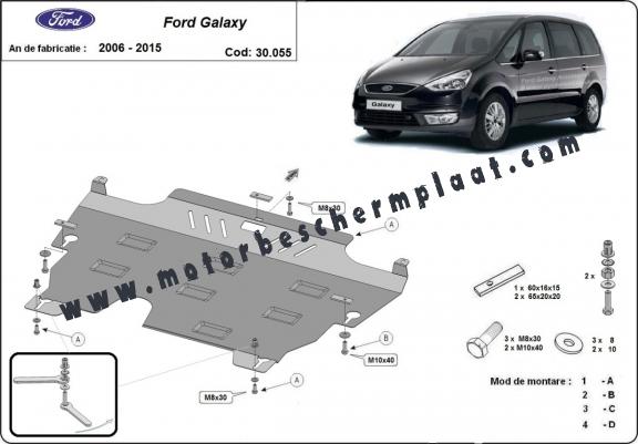 Motor, Versnellingsbak en Radiator Beschermplaat voor Ford Galaxy 2