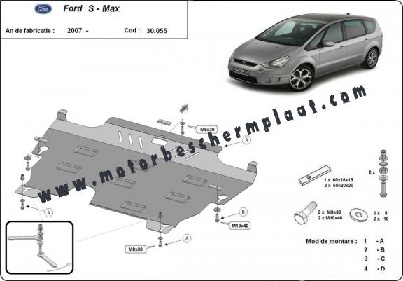 Motor, Versnellingsbak en Radiator Beschermplaat voor Ford S - Max