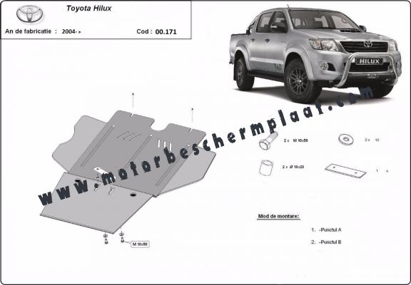 Versnellingsbak, Differentieel en Deeltjes Filter Beschermplaat voor Toyota Hilux