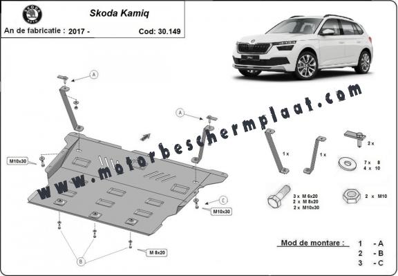 Motor en Versnellingsbak Beschermplaat voor Skoda Kamiq