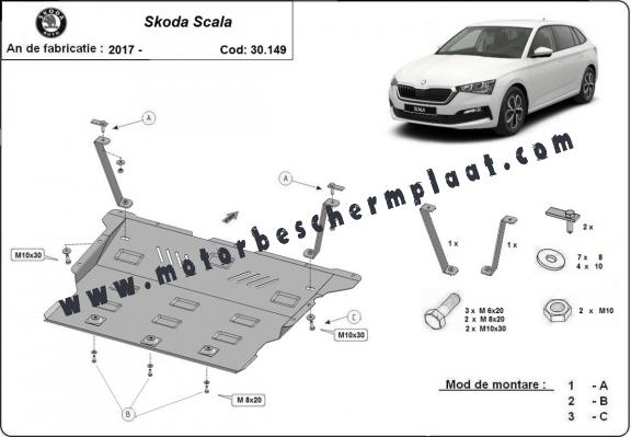 Motor en Versnellingsbak Beschermplaat voor Skoda Scala