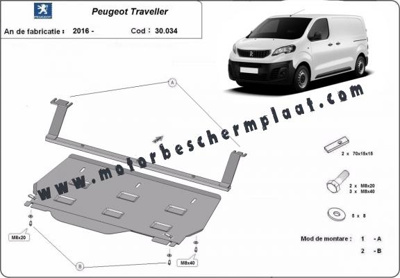 Motor Beschermplaat voor Peugeot Traveller Paneel Bestelwagen 