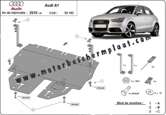 Motor en Versnellingsbak Beschermplaat voor Audi A1