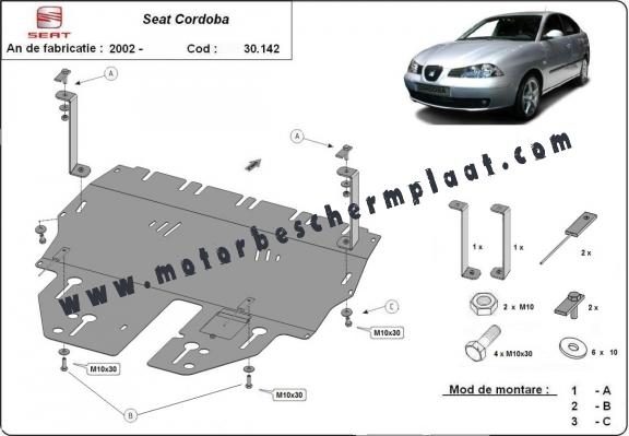 Motor en Versnellingsbak Beschermplaat voor Seat Cordoba