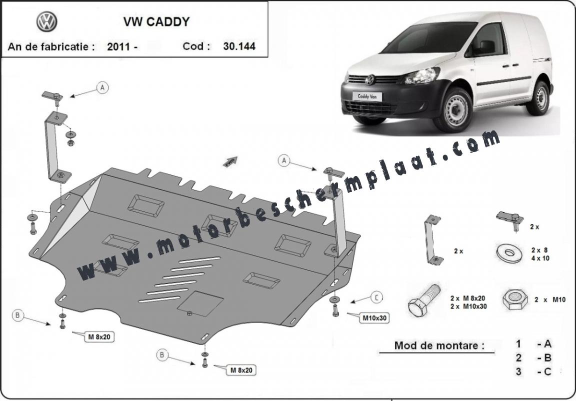 auteur tweedehands emotioneel Motor en Versnellingsbak Beschermplaat voor VW Caddy