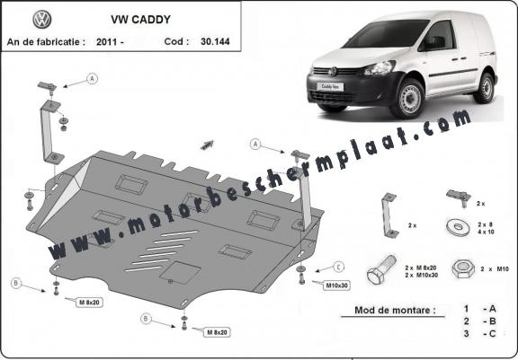 Motor en Versnellingsbak Beschermplaat voor VW Caddy