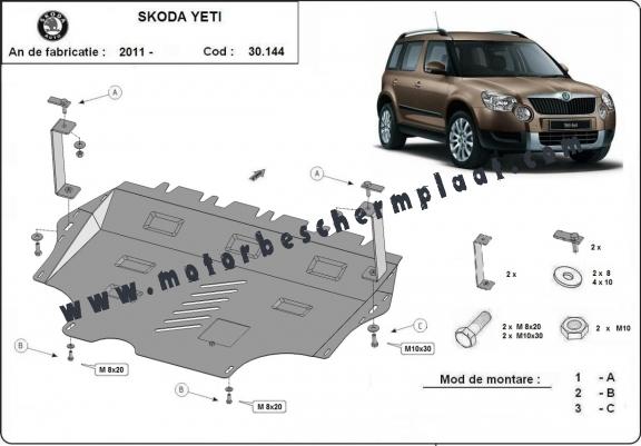 Motor en Versnellingsbak Beschermplaat voor Skoda Yeti