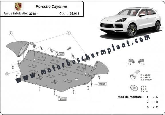 Motor en Radiator Beschermplaat voor Porsche Cayenne