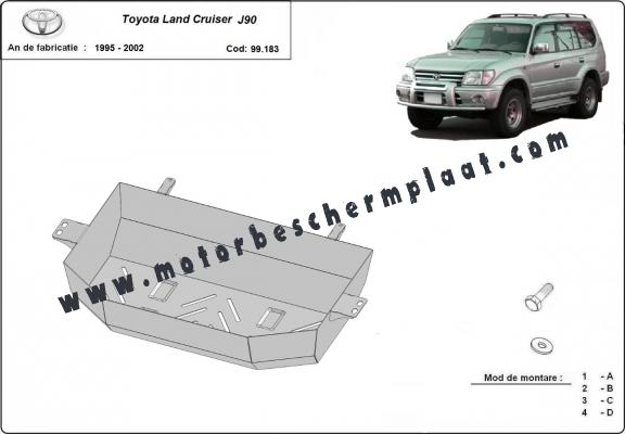 Brandstoftank Beschermplaat voor Toyota Land Cruiser J90