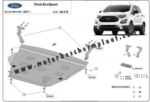 Motor, Versnellingsbak en Radiator Beschermplaat voor Ford EcoSport
