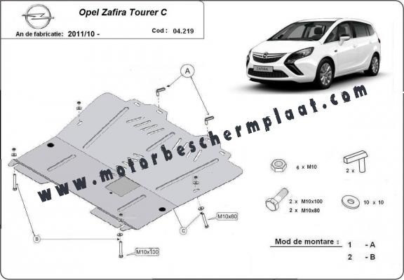 Motor, Versnellingsbak en Radiator Beschermplaat voor Opel Zafira C