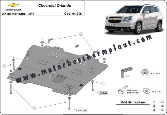 Motor, Versnellingsbak en Radiator Beschermplaat voor Chevrolet Orlando