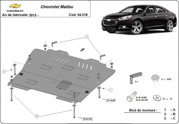 Motor, Versnellingsbak en Radiator Beschermplaat voor Chevrolet Malibu