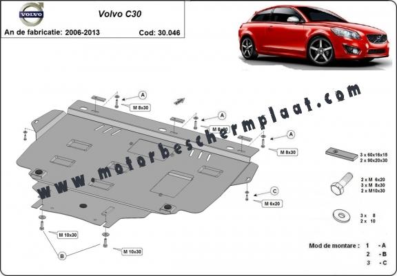 Motor, Versnellingsbak en Radiator Beschermplaat voor Volvo C30