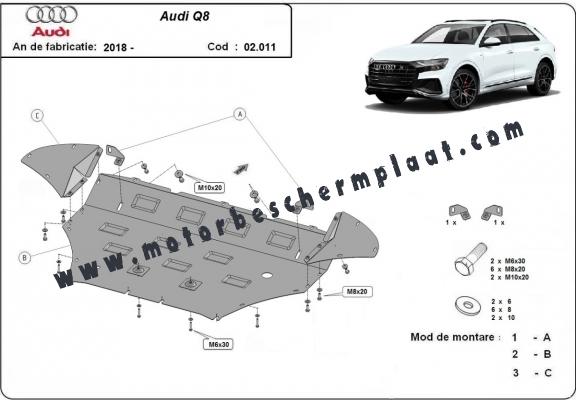 Motor Beschermplaat voor Audi Q8