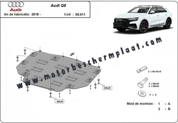 Versnellingsbak Beschermplaat voor Audi Q8