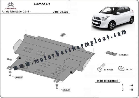 Motor en Versnellingsbak Beschermplaat voor Citroen C1