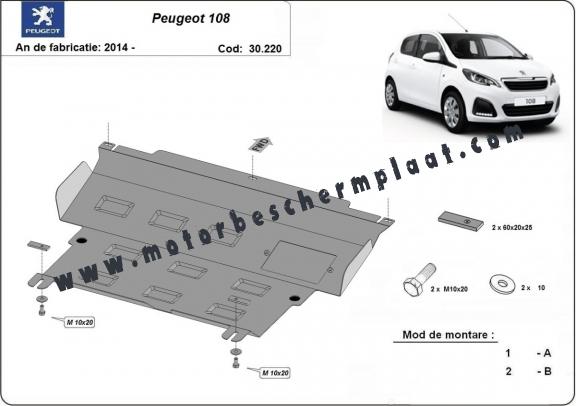 Motor en Versnellingsbak Beschermplaat voor Peugeot 108