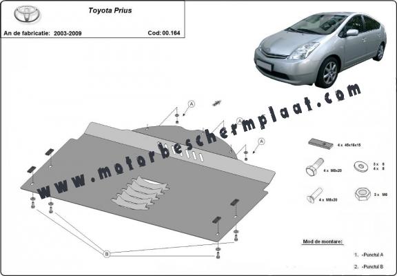 Katalysator/cat lock Beschermplaat voor Toyota Prius