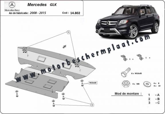 Motor, Versnellingsbak en Radiator Beschermplaat voor  Mercedes GLK X204