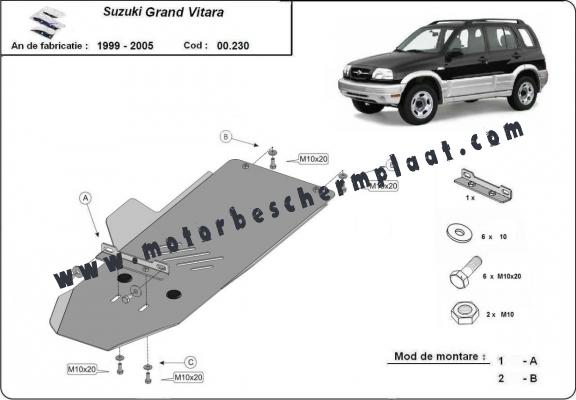 Versnellingsbak Beschermplaat voor Suzuki Grand Vitara 