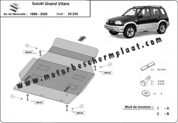 Motor en Radiator Beschermplaat voor Suzuki Grand Vitara