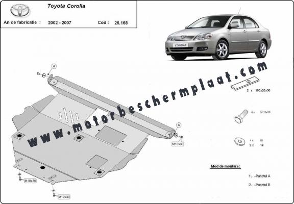 Motor Beschermplaat voor Toyota Corolla -E120/E130