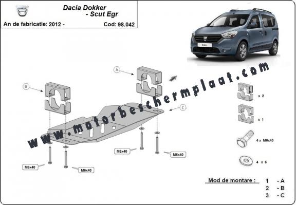  Beschermplaat voor het Stop & Go-systeem Dacia Dokker