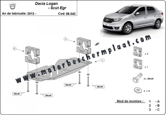 Beschermplaat voor het Stop & Go-systeem Dacia Logan 2