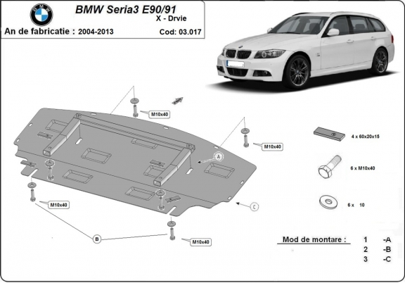 Radiator Beschermplaat voor BMW seria 3 - E90