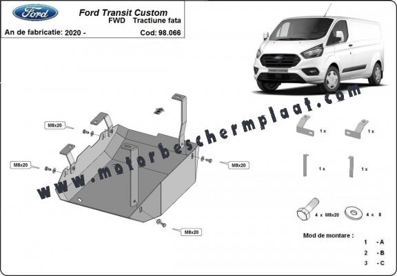 AdBlue tank Beschermplaat voor Ford Transit Custom