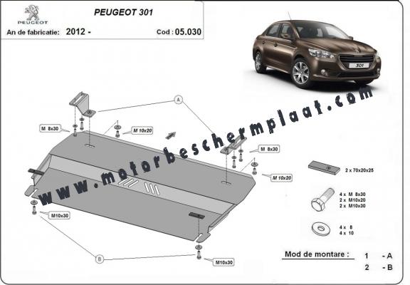 Motor en Versnellingsbak Beschermplaat voor Peugeot 301