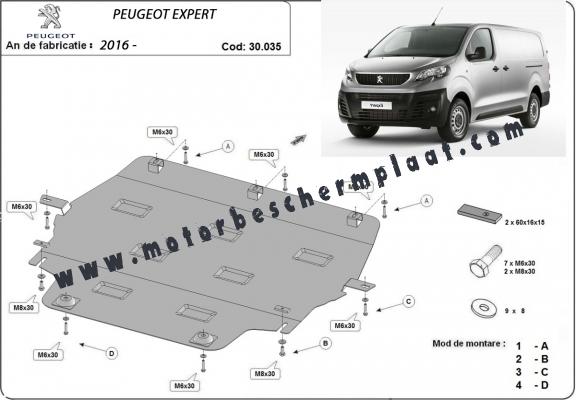 Motor Beschermplaat voor  Peugeot Expert