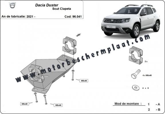 EGR-klep Beschermplaat voor Dacia Duster