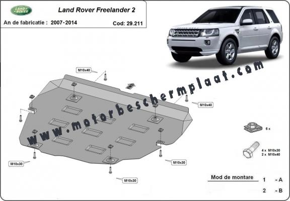 Motor en Versnellingsbak Beschermplaat voor Land Rover Freelander 2