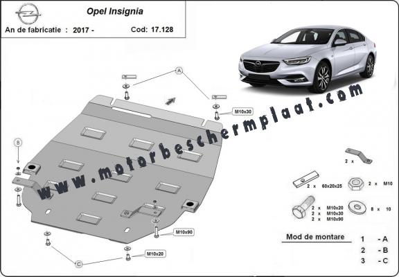 Motor, Versnellingsbak en Radiator Beschermplaat voor Opel Insignia B