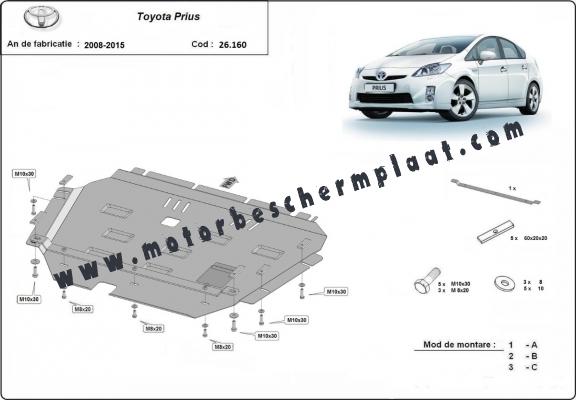 Motor en Versnellingsbak Beschermplaat voor Toyota Prius