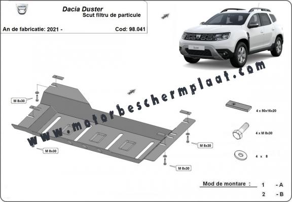 DPF  Beschermplaat voor Dacia Duster